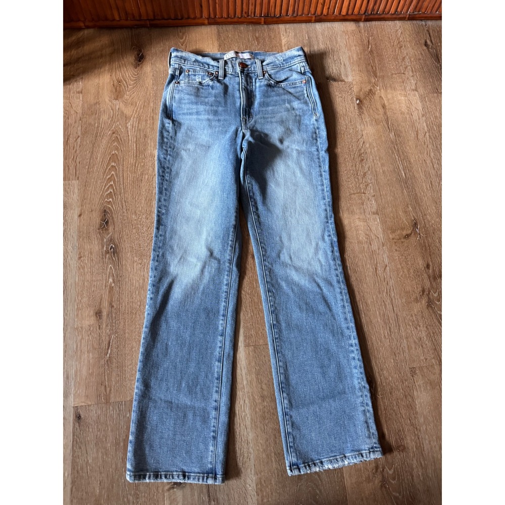 AYR The Sugar Straight Leg Jeans Light Blue High Rise Denim Size 27S